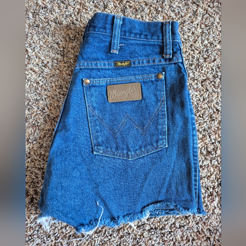 Wrangler Classic Blue Denim Cutoff Shorts